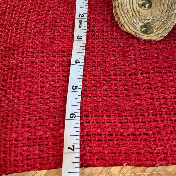 Hand woven bag - Mexican 4”x8”x10” Red Boho Casual - Picture 10 of 11